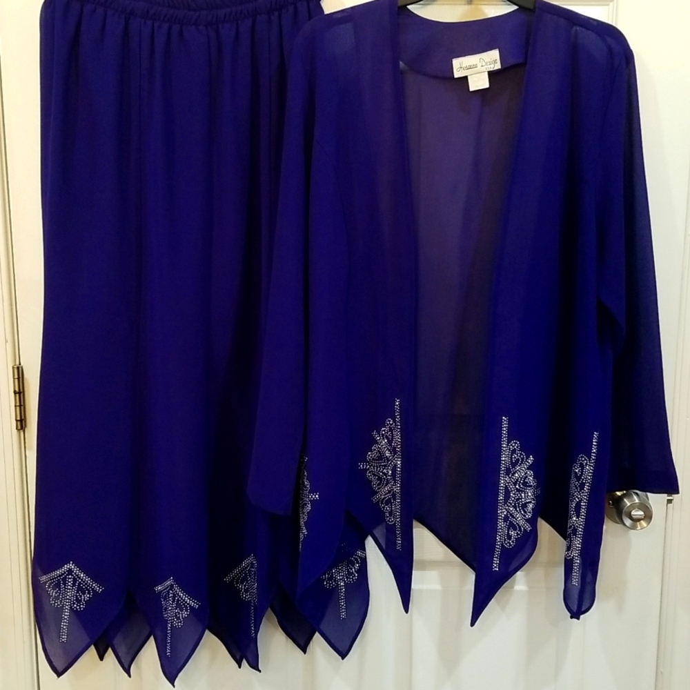 Hosanna Design, two piece skirt set. The Jacket is a large, skirt is a medium. - Picture 1 of 7
